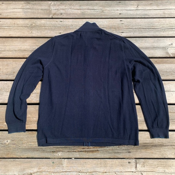 M&S Men’s Navy Knit Button-Up Cardigan Sweater XL - Picture 2 of 5